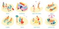 Summer Vacation Composition Set Royalty Free Stock Photo