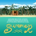 Summer vacation concept background with space for text