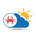 Summer vacation design crab sea life Royalty Free Stock Photo