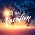 Summer vacation handwriting. Typography, lettering and calligraphy. Royalty Free Stock Photo