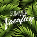 Summer vacation handwriting. Typography, lettering and calligraphy. Royalty Free Stock Photo
