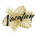 Summer vacation handwriting. Typography, lettering and calligraphy. Royalty Free Stock Photo