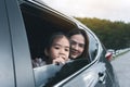 Summer vacation happy mother and daughter having fun. The concept of family on vacation and travel Royalty Free Stock Photo