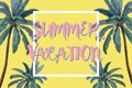 Summer vacation poster background
