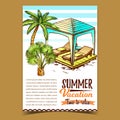 Summer Vacation Relax Advertising Banner Vector