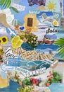 Summer vacation season Atmosphere mood board collage