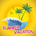 Summer Vacation Shows Warm Season And Summertime