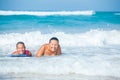 Summer vacation - surfer girls. Royalty Free Stock Photo