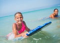 Summer vacation - surfer girls. Royalty Free Stock Photo