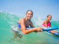 Summer vacation - surfer girls. Royalty Free Stock Photo