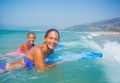 Summer vacation - surfer girls. Royalty Free Stock Photo