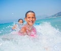 Summer vacation - surfer girls. Royalty Free Stock Photo