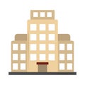 Summer vacation travel, hotel building tourism, flat icon style