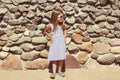 Summer, vacation, travel and people concept - little girl child Royalty Free Stock Photo