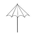 Summer vacation travel, protection umbrella line icon style