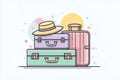 Summer vacation vector illustration Ai illustration Royalty Free Stock Photo