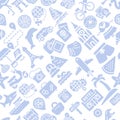 Summer vacations icons pattern