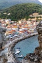 Summer vacations in Parga Preveza Thesprotia Greece Epirus view from Venetian Castle of Parga Royalty Free Stock Photo