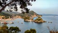 Summer vacations in Parga Preveza Thesprotia Greece Epirus view from Venetian Castle of Parga Royalty Free Stock Photo