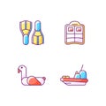 Summer vacations RGB color icons set Royalty Free Stock Photo