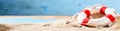 Summer vacations and tropical beach banner Royalty Free Stock Photo