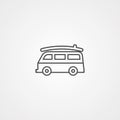 Surf van vector icon sign symbol Royalty Free Stock Photo