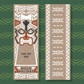 Summer vector banner tribal tiki style .