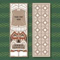 Summer vector banner tribal tiki style .