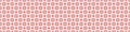 Summer vector mosaic classic blue red on white banner background. Vintage retro mariner style seamless border pattern. Geometric