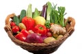 Summer vegetables in basket Royalty Free Stock Photo