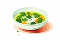 summer vegetables soup vector flat minimalistic isolated illustration Royalty Free Stock Photo