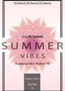 Summer vibes party.Poster template.Vector illustration