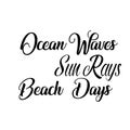 Ocean waves, Sun rays, Beach days Royalty Free Stock Photo