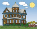Summer Victorian House Royalty Free Stock Photo