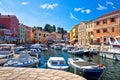 Summer viev of Veli Losinj colorful waterfront and harbor Royalty Free Stock Photo