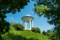 Summer view of alcove near Galaganiv Palace in Sokyryntsi national park in Chernihiv region, Ukraine