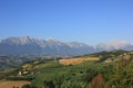 Summer view of the Apennines in Abruzzo