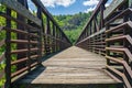 An Summer View of an Appalachian Trail Footbridge Royalty Free Stock Photo