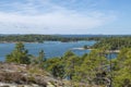Summer view of archipelago and sea from Purunpaa coast Royalty Free Stock Photo