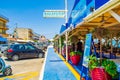 Summer view of Argostoli town coastal street Kefalonia island Greece