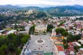 Summer view of the city of Kutaisi, Georgia. David Agmashenebeli Square, Theater named after Lado Meskhishvili and old