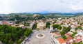 Summer view of the city of Kutaisi, Georgia. David Agmashenebeli Square, Theater named after Lado Meskhishvili and old