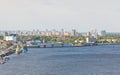Summer view of Dnipro river in Kyiv, Ukraine Royalty Free Stock Photo