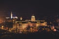 View of Hungarian Parliament Building, Budapest Parliament exterior, also called Orszaghaz, with Donau river and city panorama