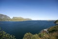 Summer view of Lofoten Islands near Moskenes