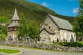 Very old church in the skiing resort Are in northern Sweden