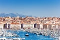 Summer view of the Old port in Marseille, France Royalty Free Stock Photo