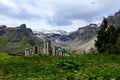 France. Tignes village in Alps.