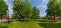 Summer view of Park Jean-Baptiste Lebas in Lille France Royalty Free Stock Photo