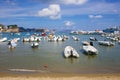 Summer view of Ponza island harbor in Lazio, Italy